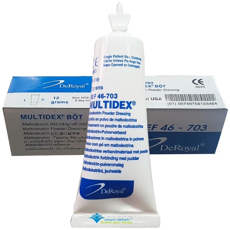Bột và Gel Bôi Loét Da Multidex Deroyal Mỹ