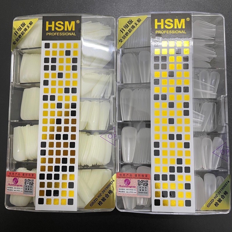[HCM]Móng Úp Móng HSM Nhám Sẵn 500 Móng [ Hàng Chính Hãng ]