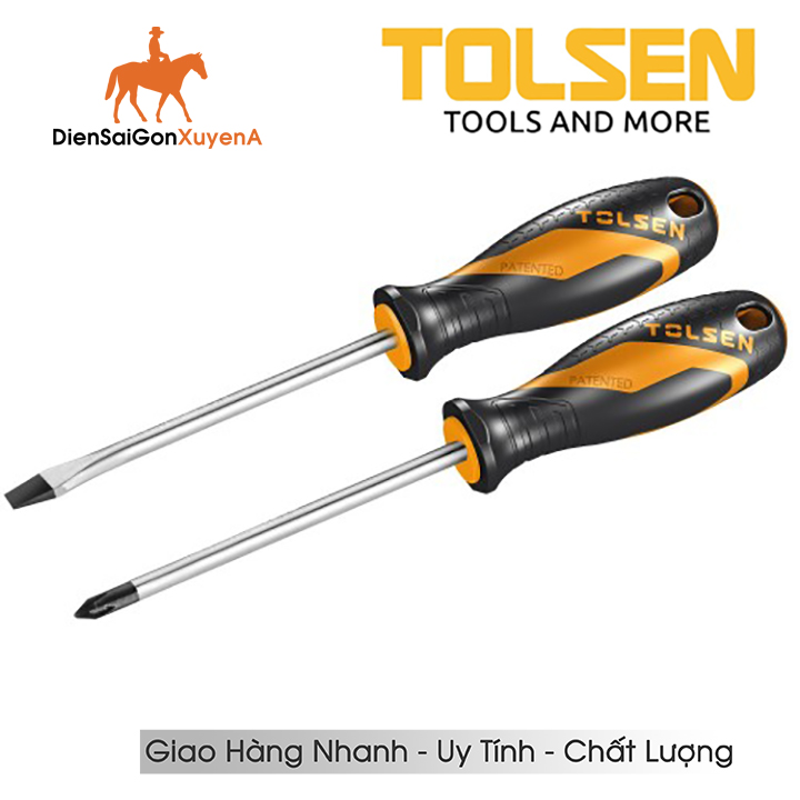 Bộ 2 tua vít đầu dẹp và bake CRV TOLSEN 20182