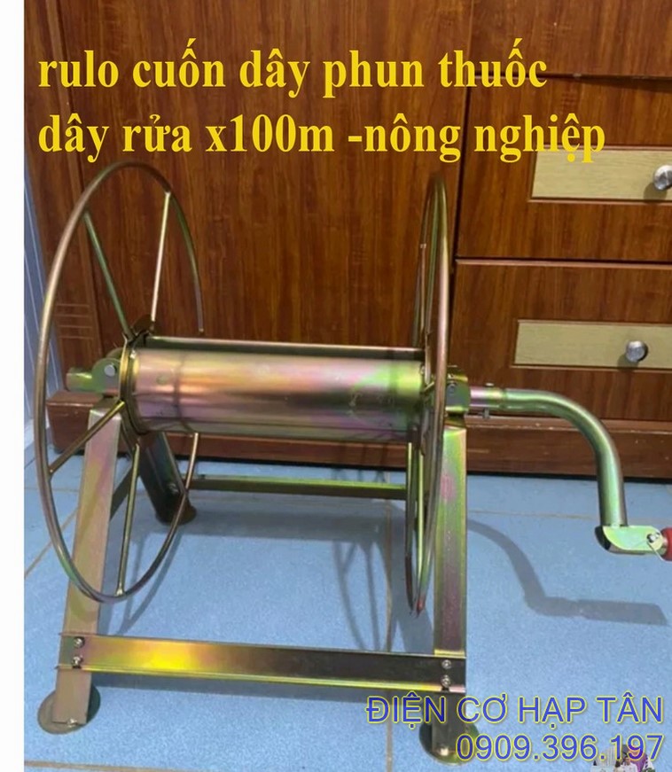 Rulo cuốn dây rửa xe ,phun thuốc 100m, cuốn dây điện 1500m. gá cuốn dây