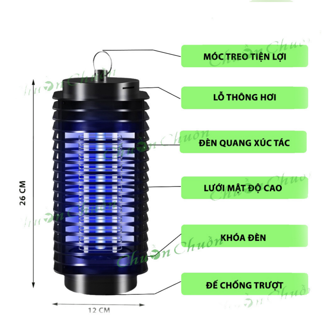 Đèn Bắt Muỗi Thông Minh sử dụng công nghệ Điện Quang Cao Cấp Chính Hãng, Máy Bắt Muỗi Thông Minh Công Nghệ Nhật Bản, Kiêm Đèn Ngủ, Chất Liệu Nhựa ABS Cao Cấp An Toàn Khi Sử Dụng