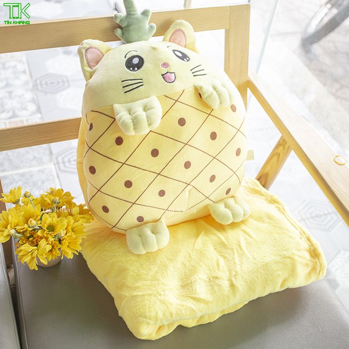 Bộ Chăn Gối Văn Phòng,Hình Thú Ngộ Nghĩnh Đáng Yêu,hình gấu bông Chichi,Gối Mền Ngủ Văn Phòng,Gấu bông kèm mền chất liệu nỉ nhung siêu mịn. Siêu Cute, Gọn Nhẹ,Tiện Lợi.