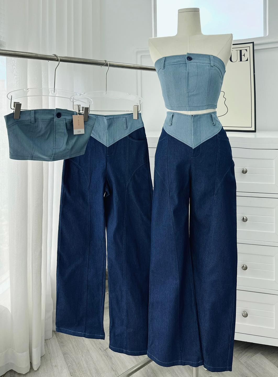 SET ỐNG JEAN QUẦN SUÔNG PHỐI