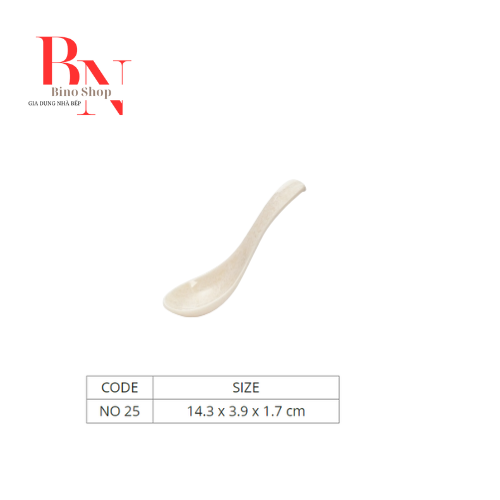 [HCM]10 Muỗng Cơm Nhựa Melamine Vân Đá (MC No25)