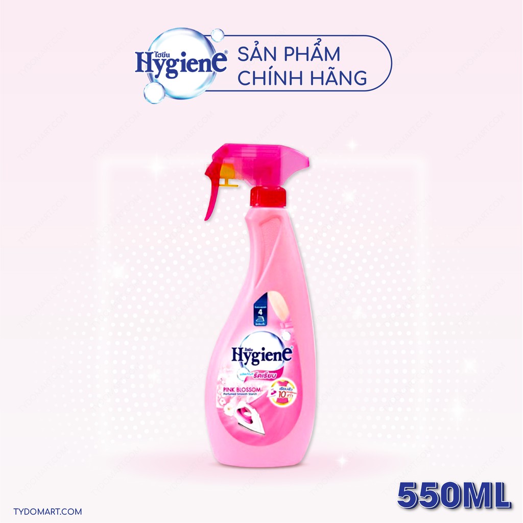 Xịt thơm quần áo hygiene nước xịt vải ủi đồ khử mùi ẩm mốc chai 550ml