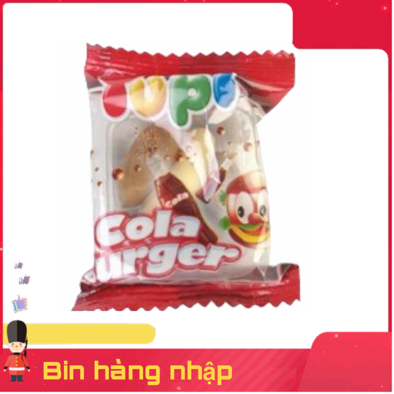Kẹo dẻo yupi hamburger cola túi 12 viên