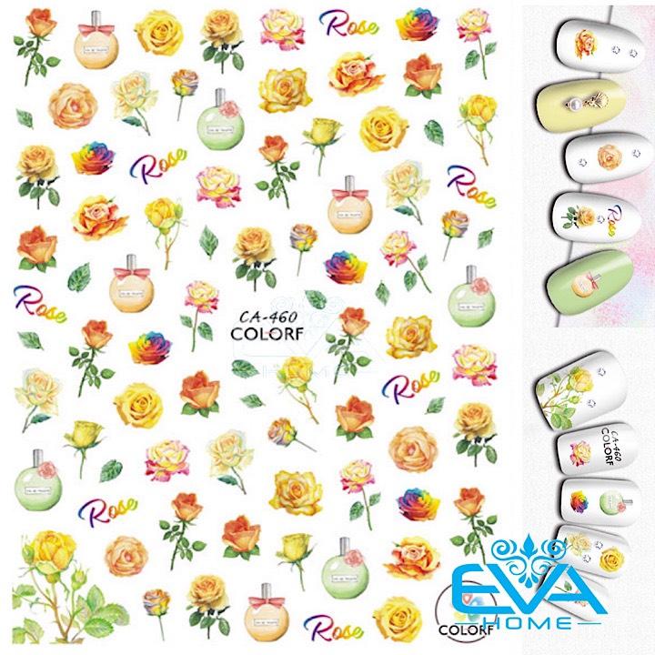 [HCM]Miếng Dán Móng Tay 3D Nail Sticker Tráng Trí Hoạ Tiết Bông Hoa CA460