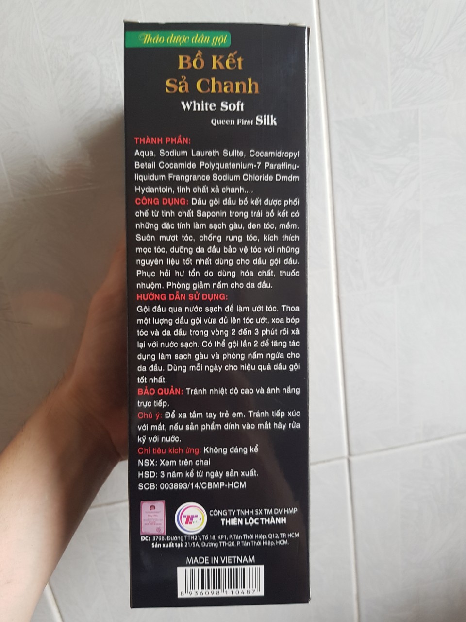 Dầu gội bồ kết sả chanh 800ml