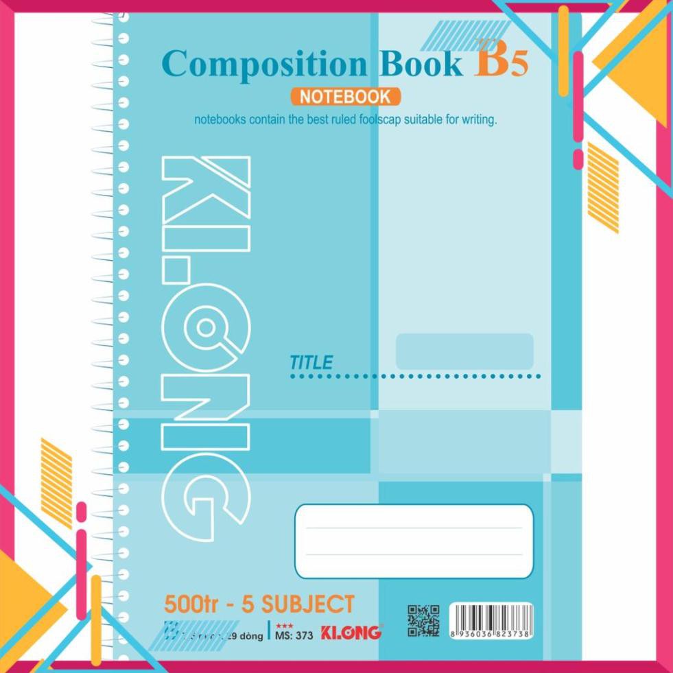 Sổ lò xo KLONG 500 trang, 5 subject; MS: 373