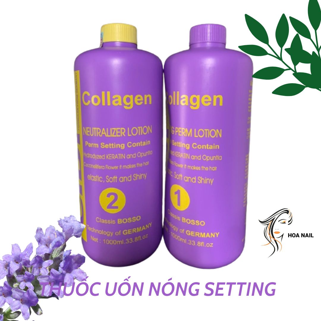 [HCM]Thuốc uốn tóc setting Cibi collagen 1000ml(số 1)