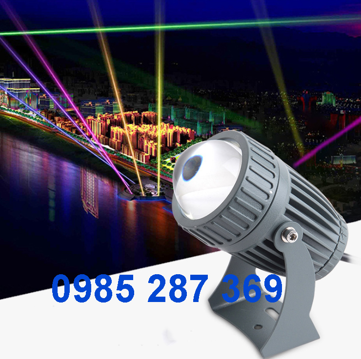 Đèn Led chiếu rọi cột ngoài trời cây cảnh Led 10W Đổi màu