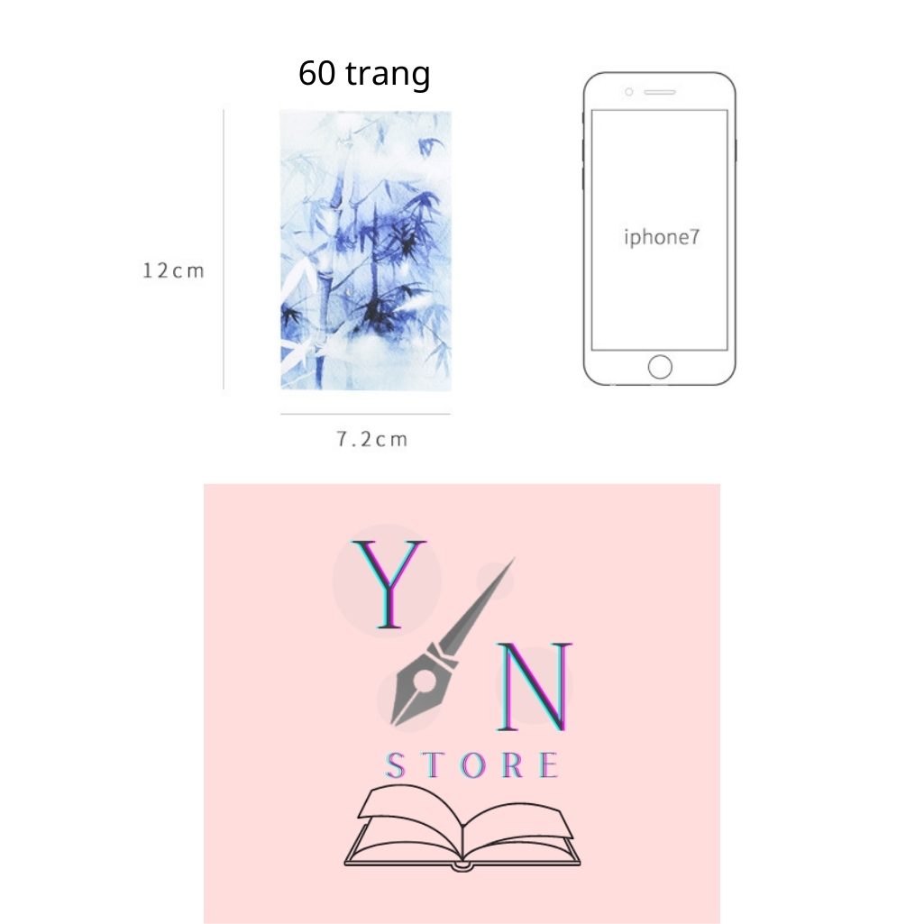 Giấy Note Họa Tiết Cổ Trang 60 Tờ