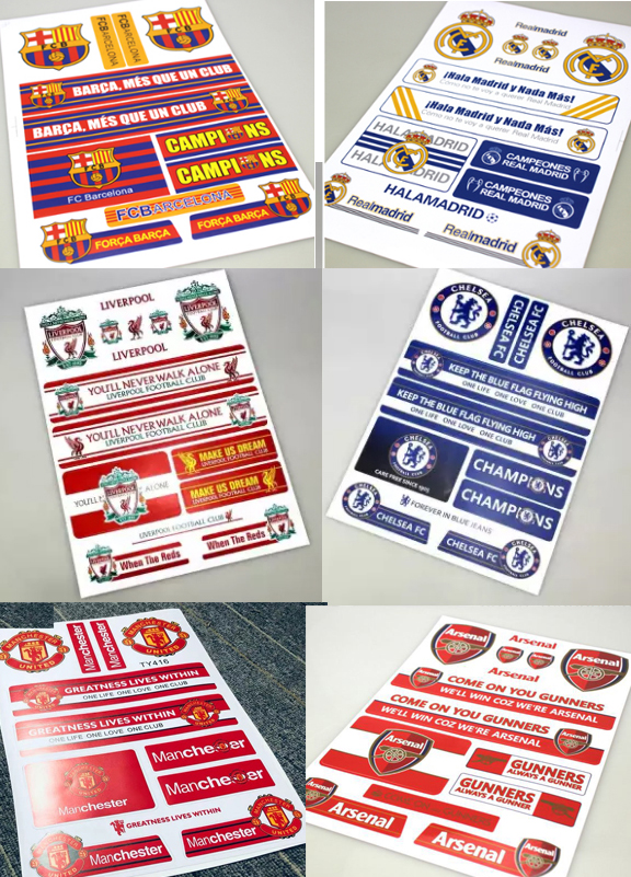 Bộ sticker logo các CLB dán xe, điện thoại, laptop...