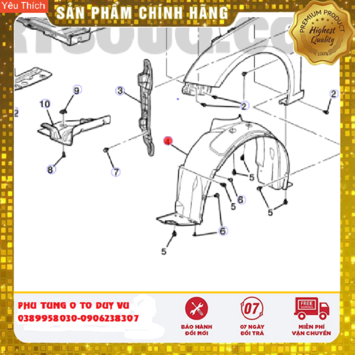 chắn bùn lòng dè trước lacetti cdx, chervolet cruize