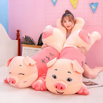 Gối Ôm Gấu Bông Hình Heo 1M2
