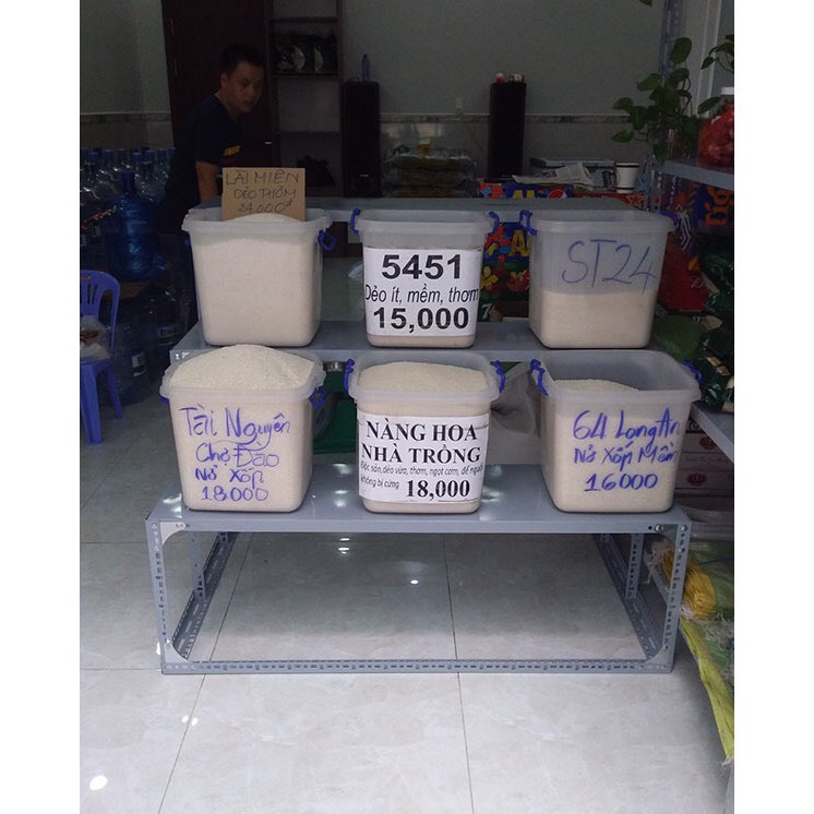 Kệ mâm sắt v lỗ 3 bậc thang(R40cm x D60cm,80cm,1m,1,2m.1,5m) Cao nhiều kích thước