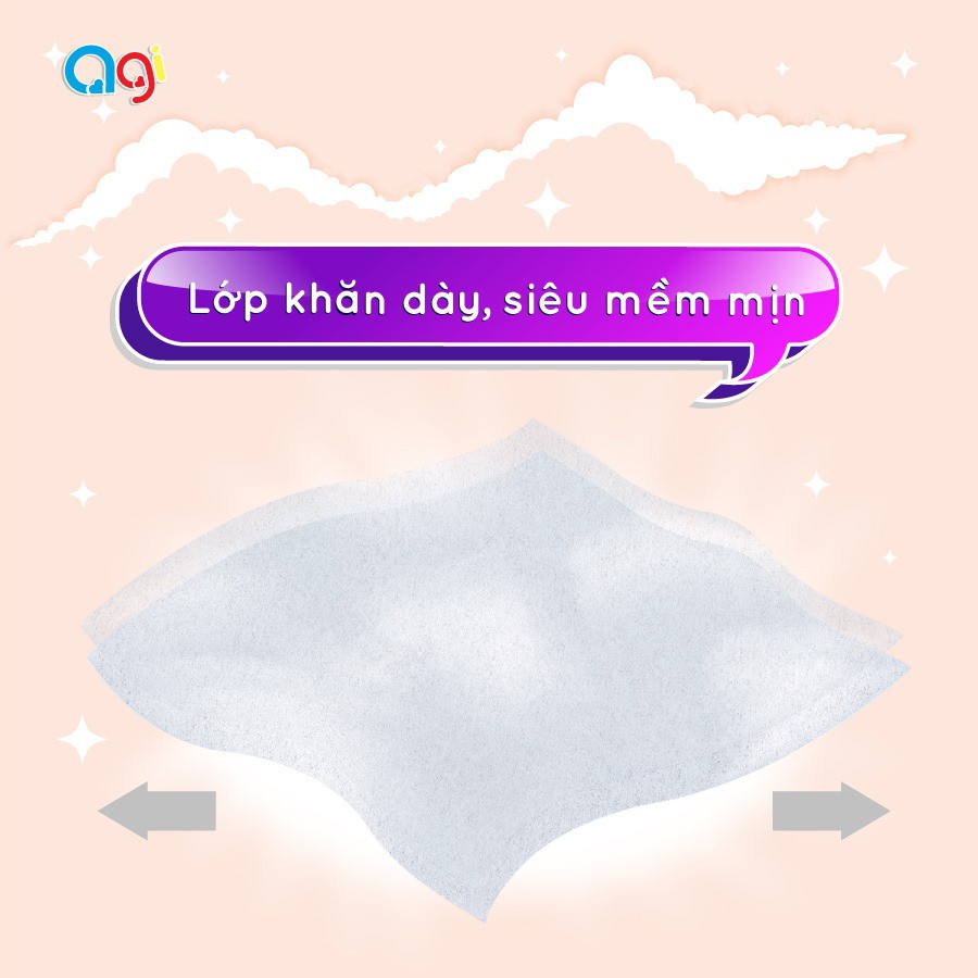 [HCM]Gói 80 tờ khăn ướt agi không mùi