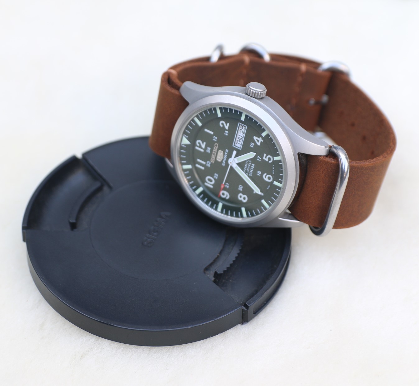 Dây đồng hồ NATO (dây Zulu) da sáp ngựa handmade