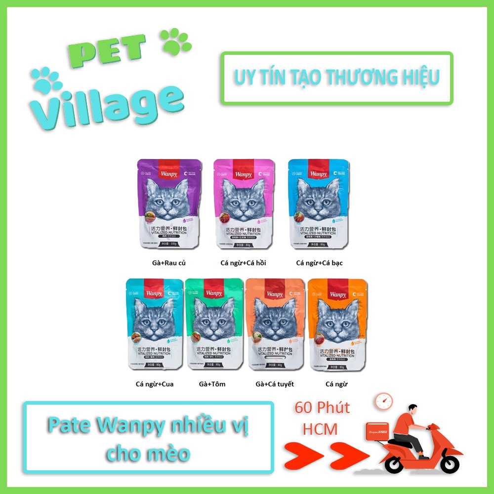 Pate wanpy cho mèo, sỉ từ 1000