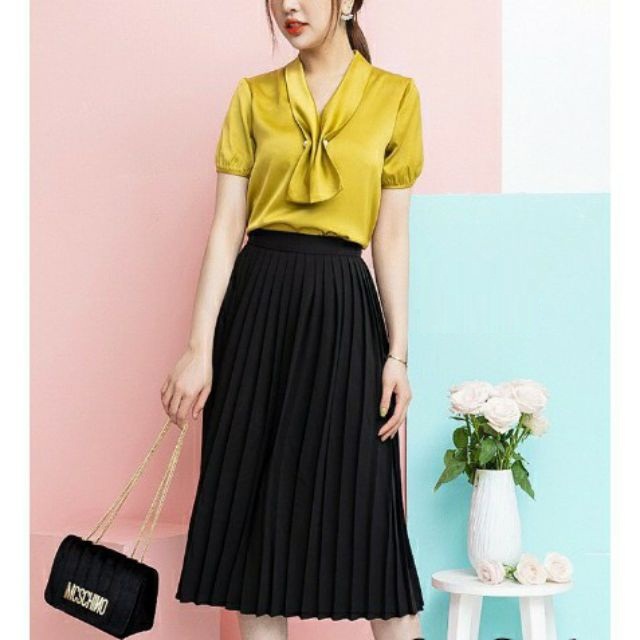 Chân váy XÒE DÀI DẬP LY Vintage