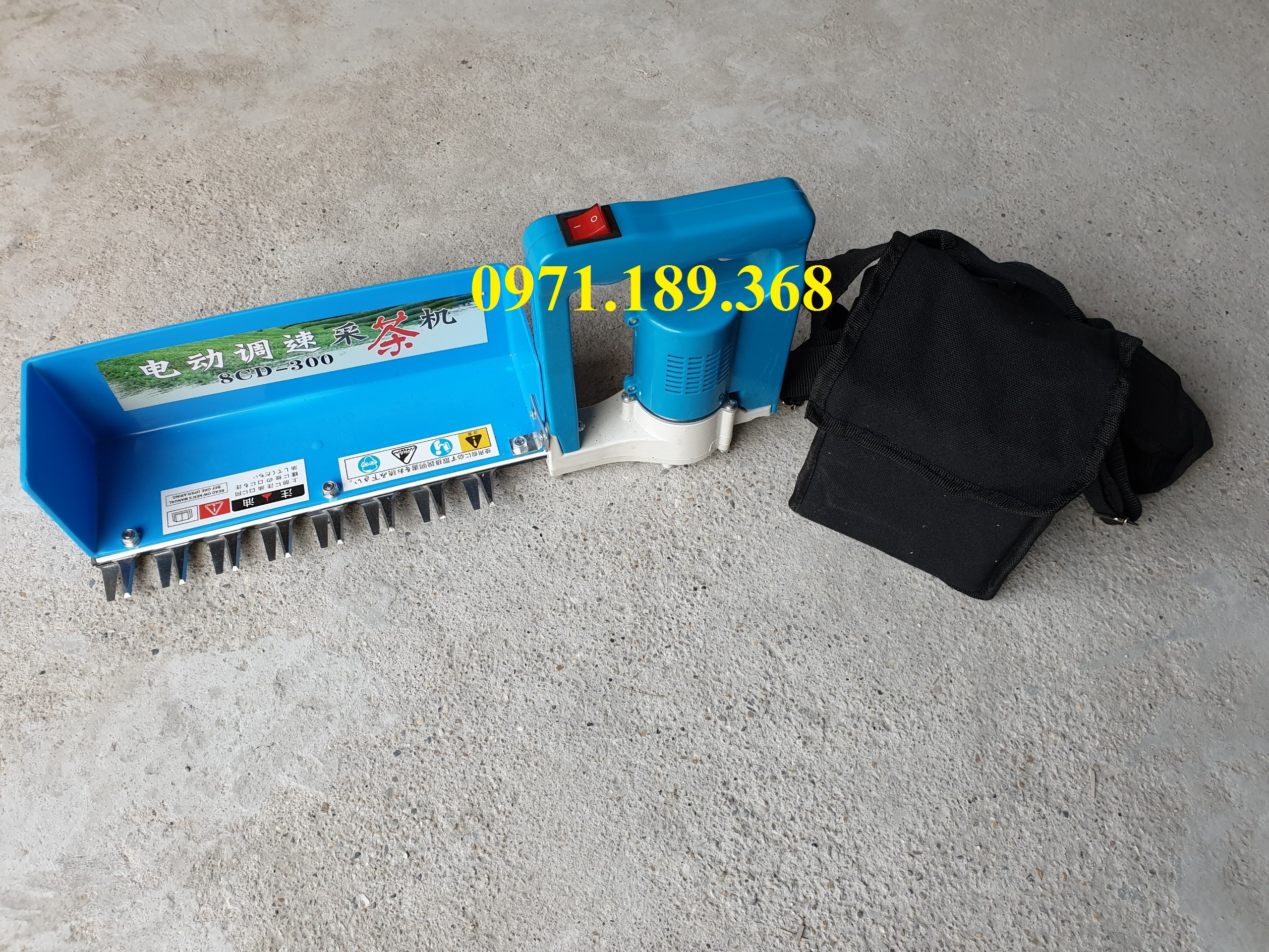 Máy hái chè cầm tay mini chạy điện acquy