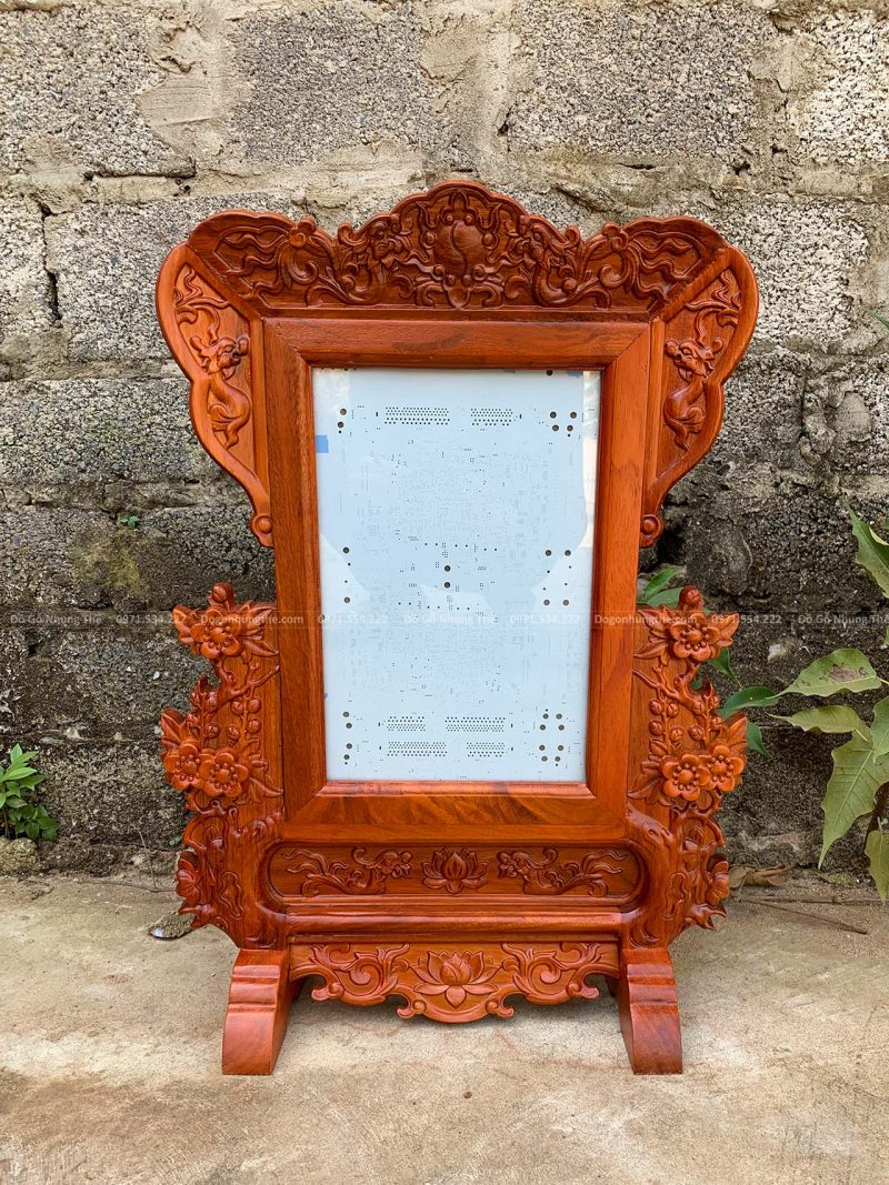 Khung Ảnh Thờ Đục Chạm Hoa Mai, Khung ảnh thờ, khung hình thờ
