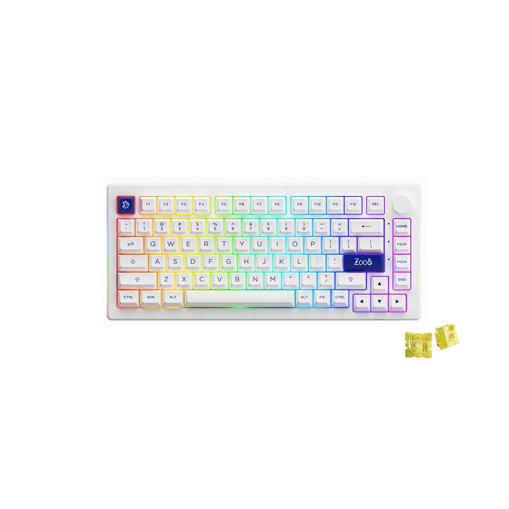 Bàn phím AKKO 5075B Plus Blue on White_Mới, hàng chính hãng