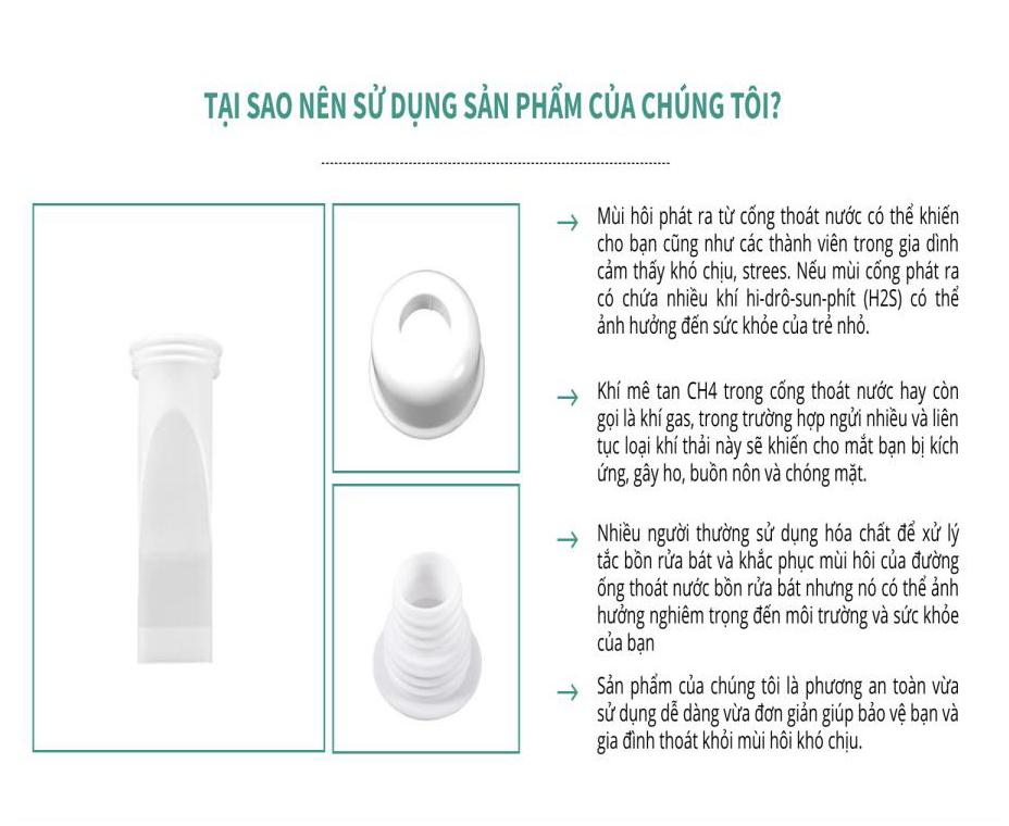 2 Set Ống Chặn Mùi Hôi Cống