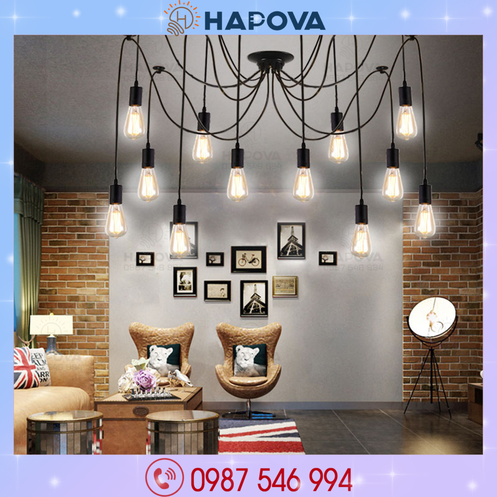 Đèn treo trần chân nhện mềm HAPOVA WIXILS 5069 (Chưa kèm bóng led)