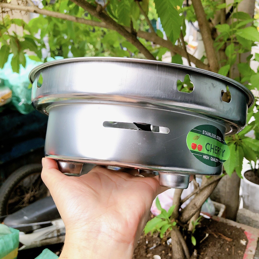 Bếp cồn inox có chắn gió tiện lợi