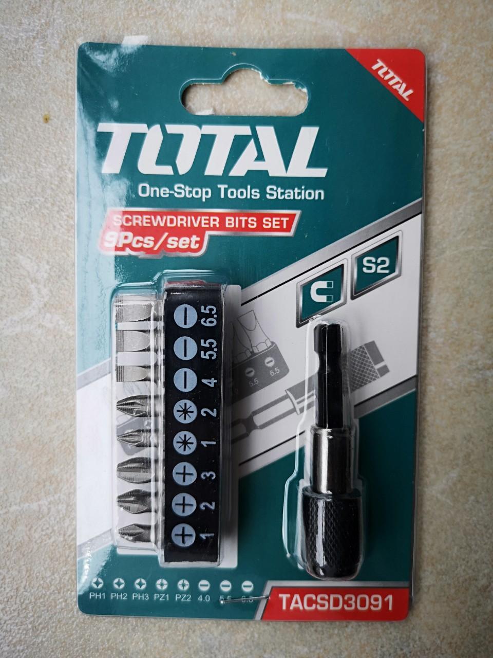 BỘ ĐẦU TUA VÍT 9 CHI TIẾT TOTAL TACSD3091