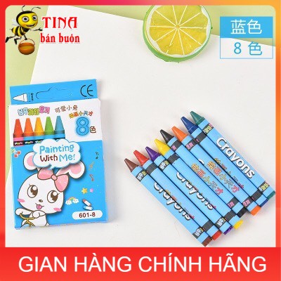 Bút màu sáp 8 màu vẽ cho bé đi học E258