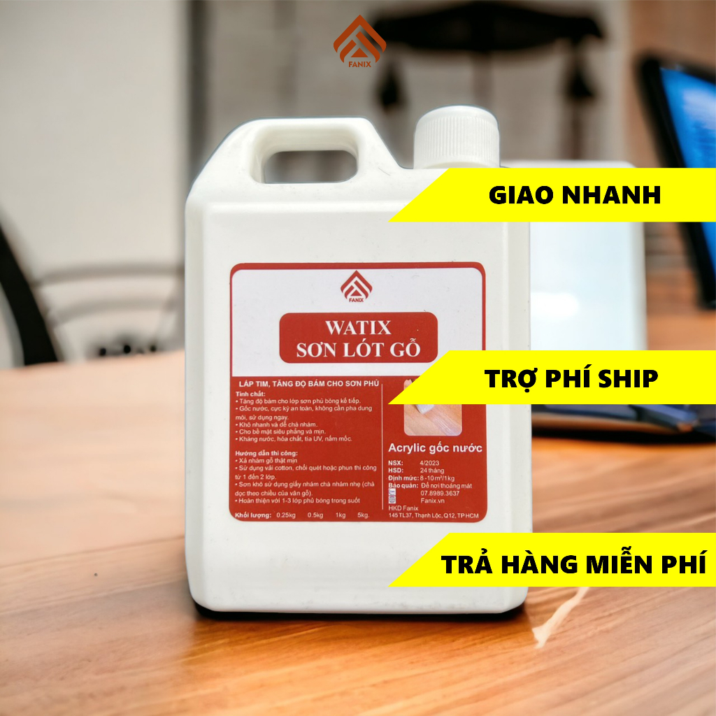 Combo sơn nội thất Watix màu gỗ, sơn gỗ gốc nước