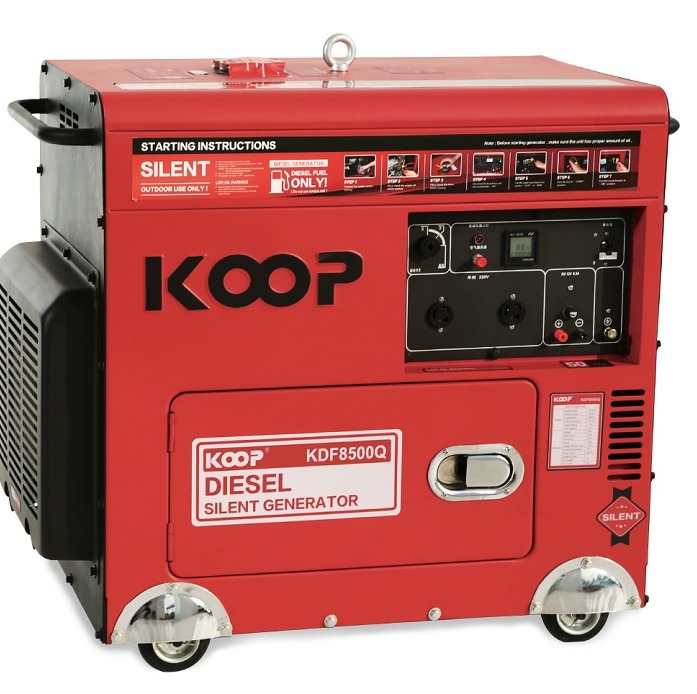 Máy Phát Điện Chạy Dầu 6kVA Koop KDF8500Q