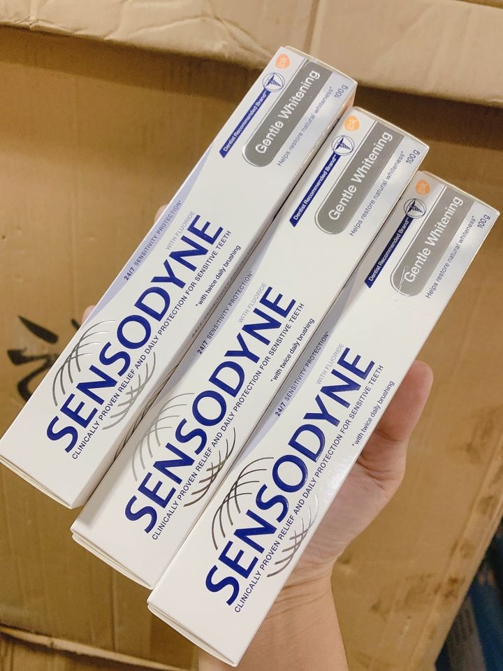 Kem đánh răng Sensodyne trắng răng giảm ê buốt
