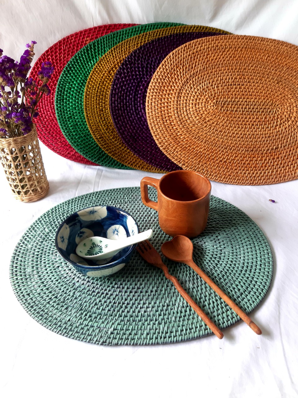 Tấm lót trang trí oval làm từ mây hoa văn truyền thống Việt Nam Nhiều Kích Thước Hình Dạng Và Màu Sắc Xinh Xắn Dùng Để Trang Trí Nhà Cửa Phụ Kiện Chụp Hình, Quà Tặng Cho Bạn Bè Quốc Tế