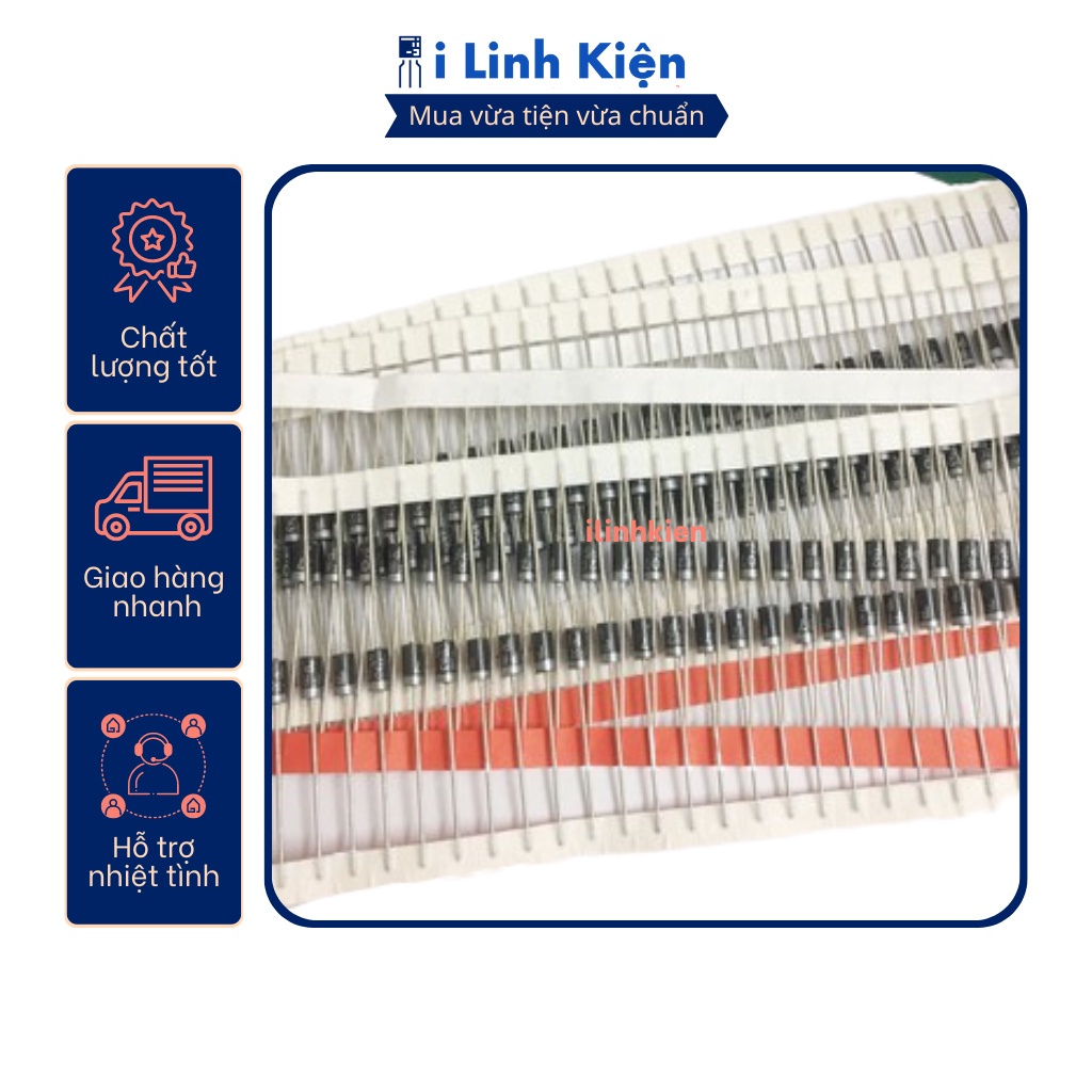 FR207 Diode xung 2A 1000V DIP đóng dây loại tốt (10 chiếc)
