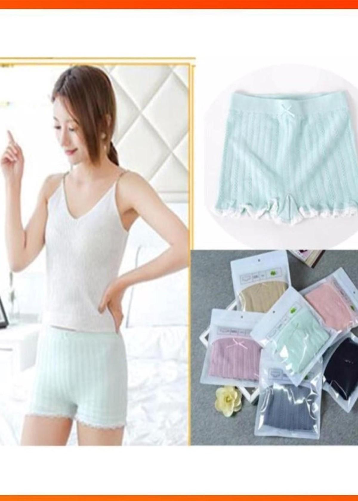 Quần đùi short mặc trong váy gân tăm
