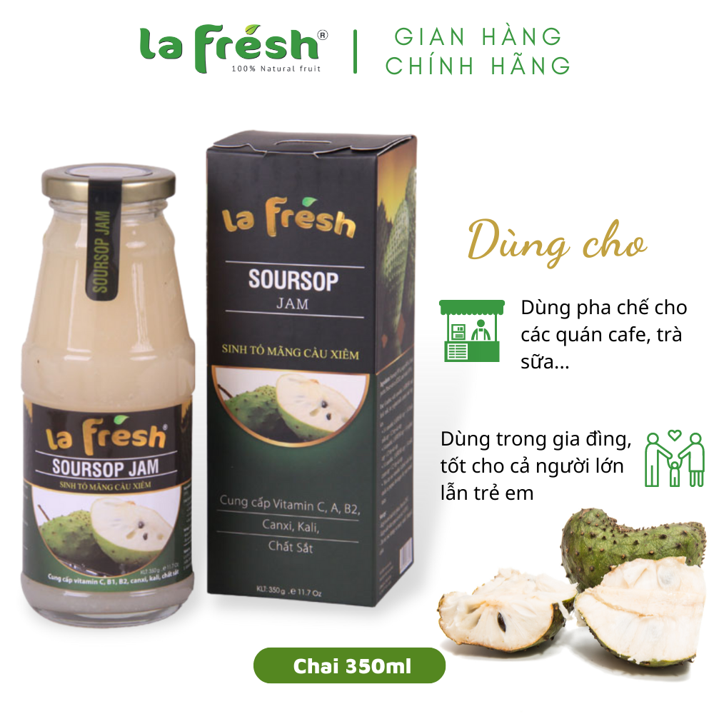 [HCM]Sinh Tố Mãng Cầu Lafresh Đà Lạt 350ml
