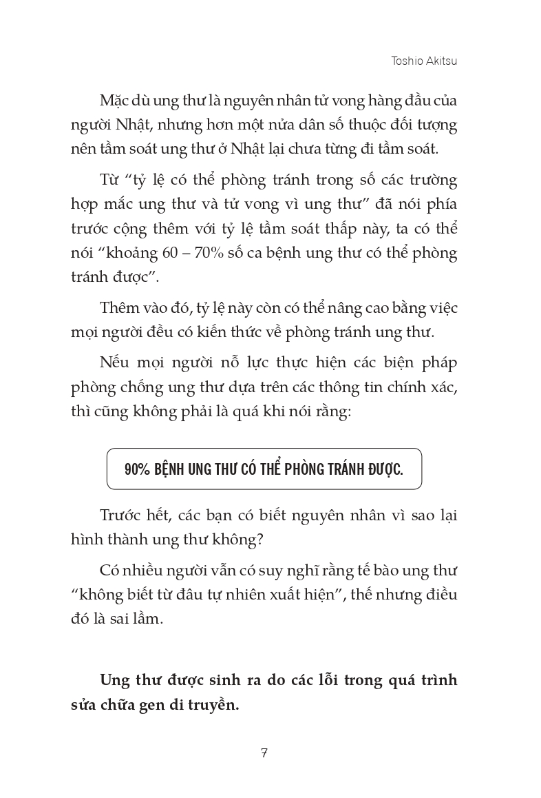 Sách Làm sao để không mắc ung thư
