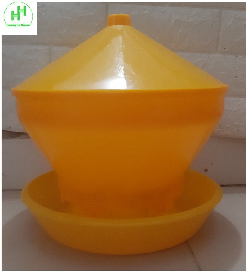 1 Máng ăn INDO Cho Gia Cầm (Gà, Vịt, Ngan, Ngỗng, Chim....) Kích Thước  29x29x20Cm - Máng gà INDO