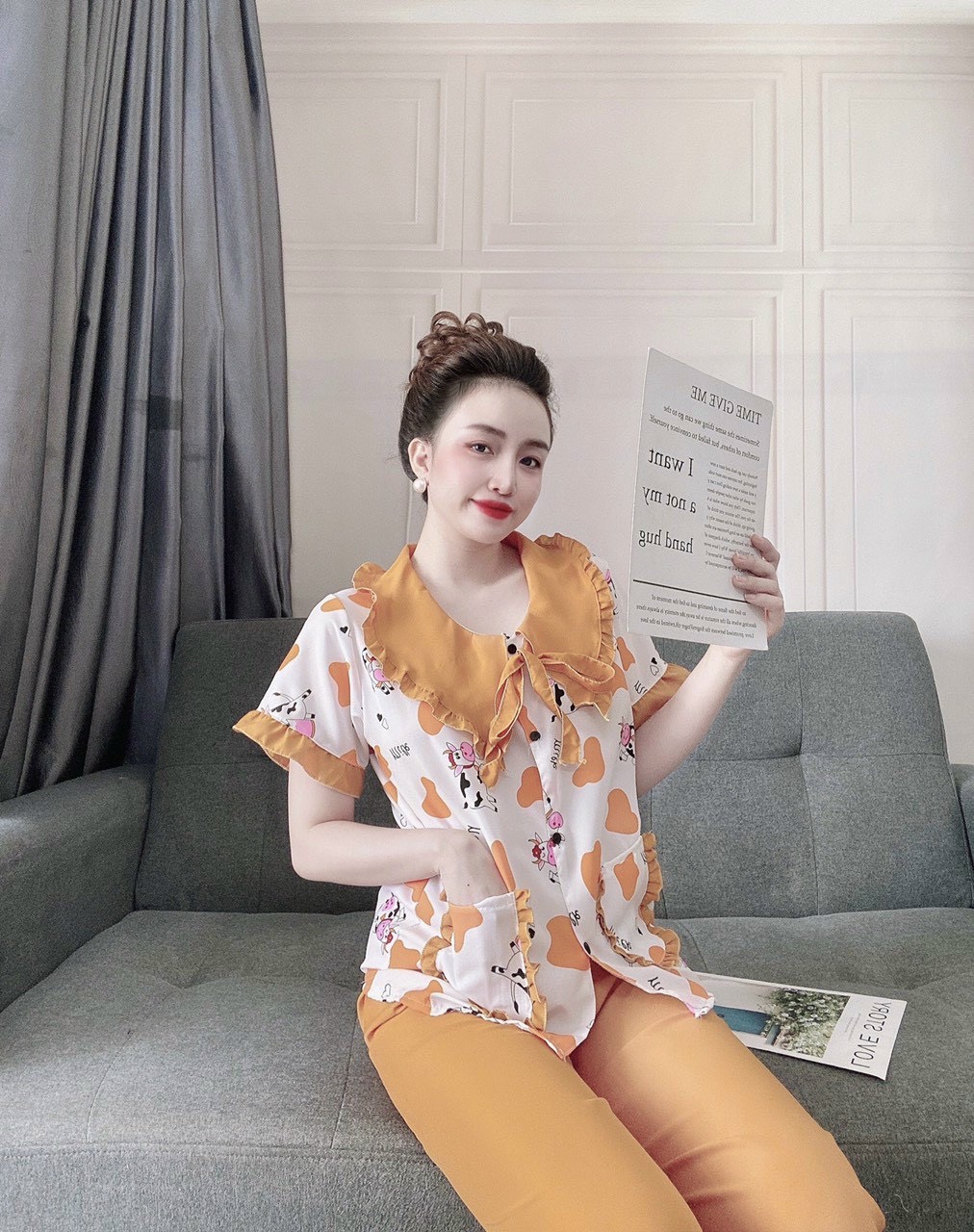 [HCM]Đồ bộ dài kate mịn tiểu thư
