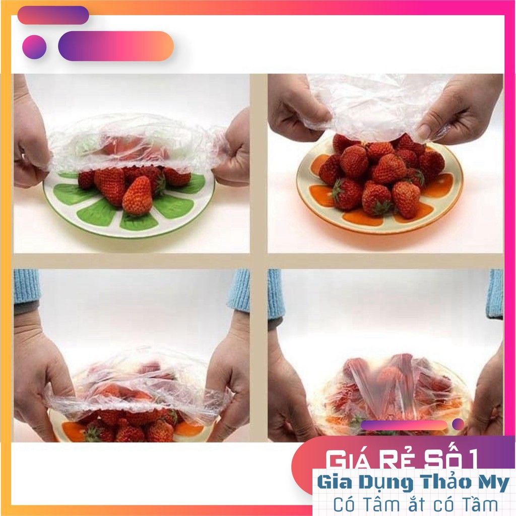 [Đồng Giá 49K ]Màng bọc thực phẩm, hoa quả (Túi 100 chiếc) - 2 Túi