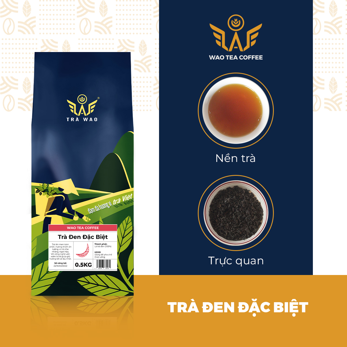 Trà Đen Đặc Biệt WAO (0,5Kg) pha trà sữa Đài Loan cực thơm