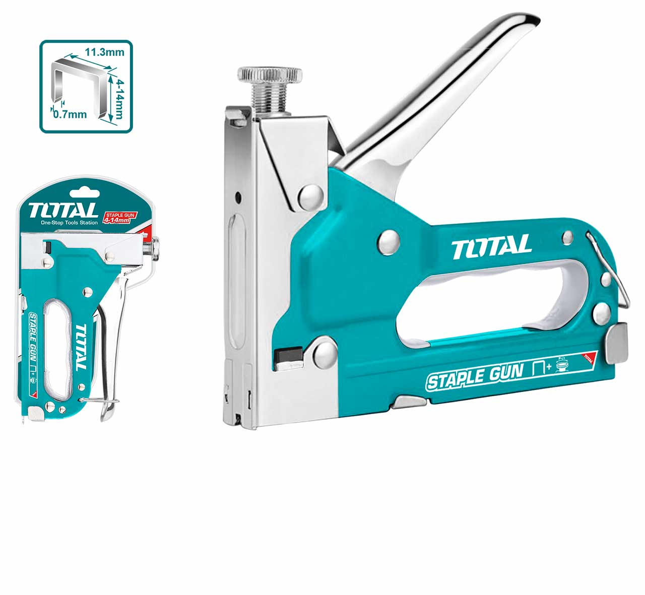 Dụng cụ bấm ghim total tht311425, tht31140, đầu ghim 11.3mm, kìm bấm có thể điều chỉnh lực bấm chính hãng - thinksafe