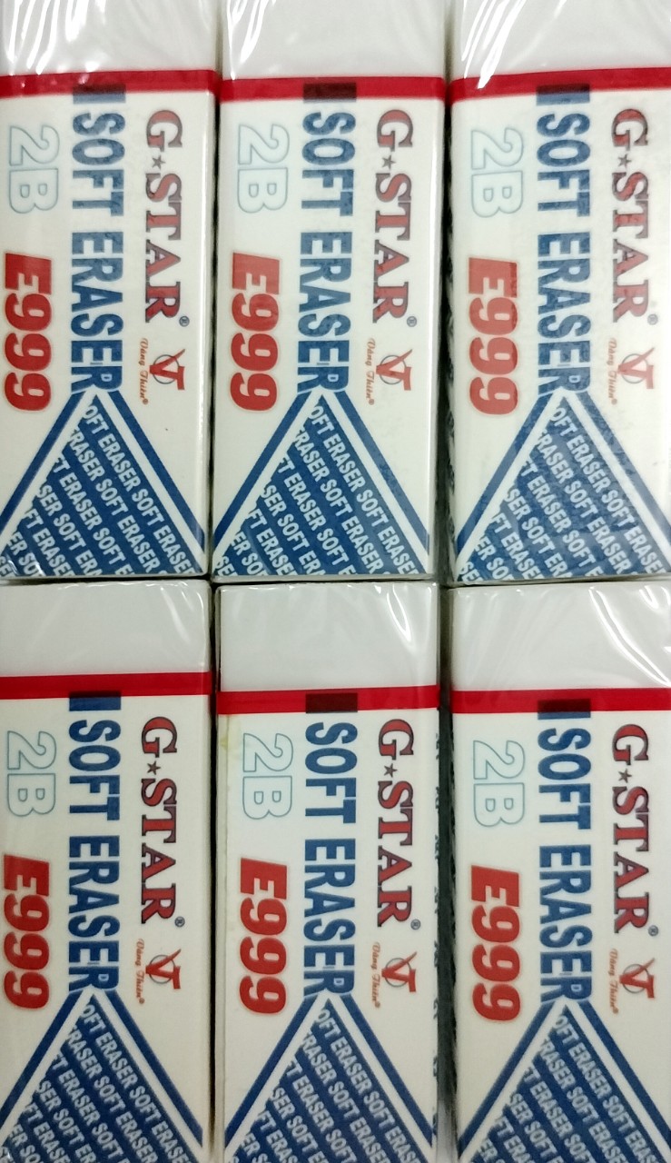 COMBO 6 GÔM G-STAR E 999 TRẮNG