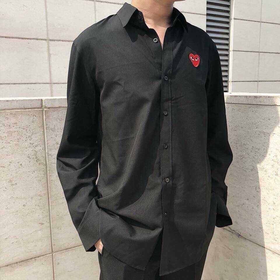 ÁO SƠ MI THÊU TIM HÀN QUỐC HOT TREND