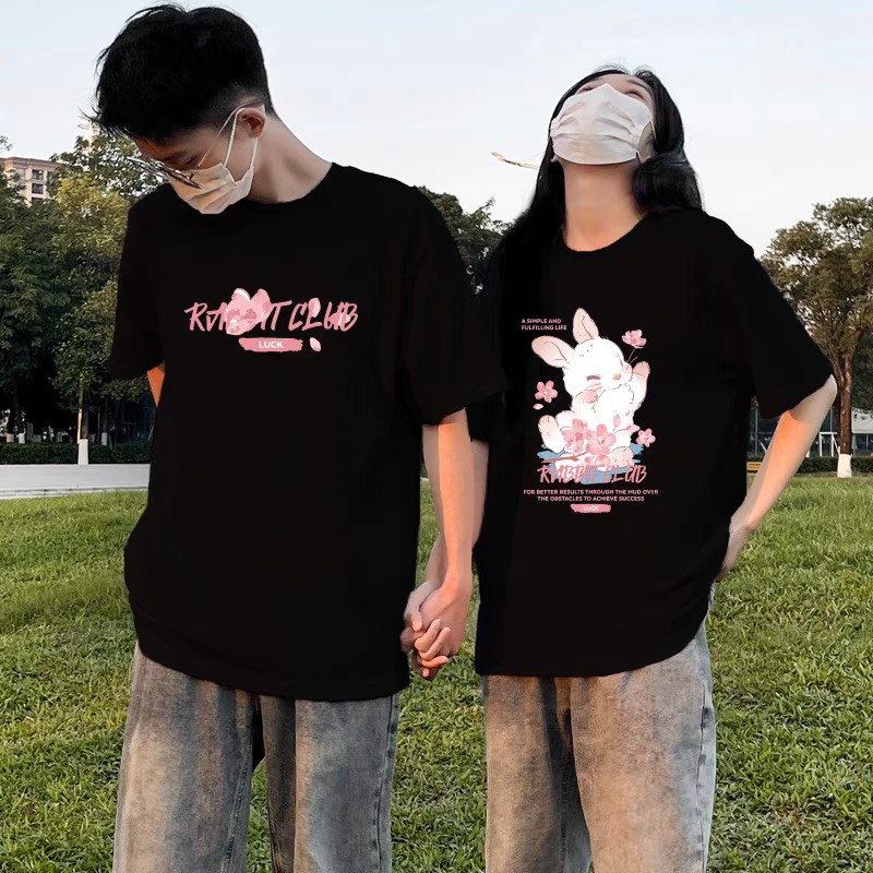 [FREESHIP] ÁO ĐÔI THỎ TRẮNG, ÁO THUN ĐÔI NAM NỮ HOT