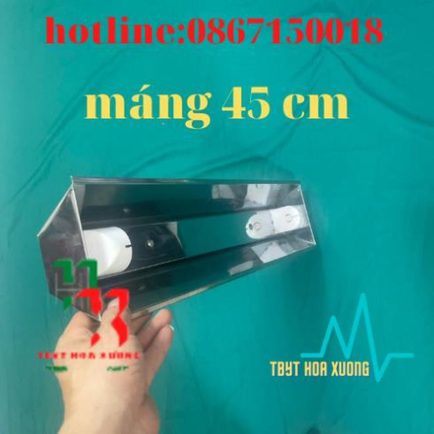 [Com Bo Máng + Bóng UV 45cm ] Đèn Cực Tím Diệt Khuẩn Không Khí - Inox
