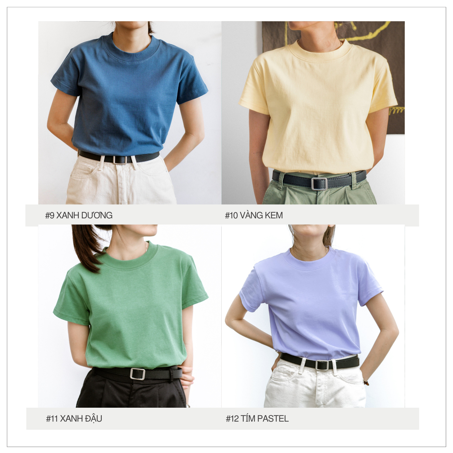 Áo thun nữ baby tee, áo thun trơn cotton BASIC TEE Tshirt - Lew Lew
